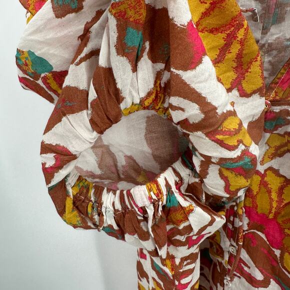 CLEOBELLA NWT Evereve Zola Puff Sleeve Organic Cotton Blouse // L - Picture 8 of 14